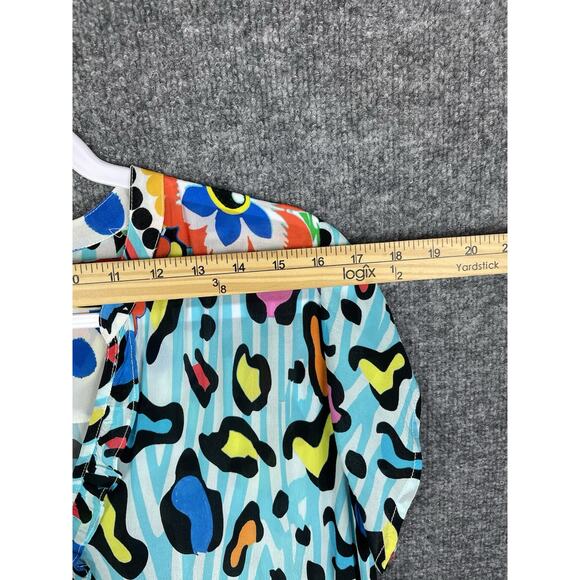 Jayshree Dalal Fiji 2 A-Line Dress Black Blue Retail Medium $125.00 - Picture 4 of 13